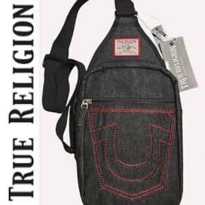 True Religion Grohl Horseshoe Logo Sling Bag